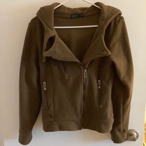 Brown hooded zip up jacket